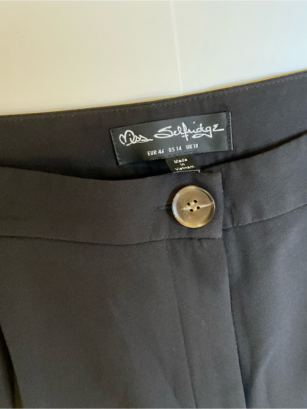 Miss Selfridge Black Wide Leg Dress Pants Size 14 Career Trouser - Picture 6 of 6